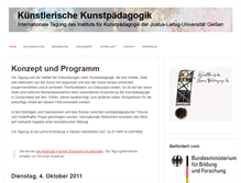 Tablet Screenshot of kuenstlerische-kunstpaedagogik.de